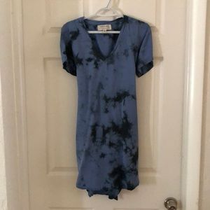 Cloth & Stone for Anthropologie Blue and Navy tie-dye dress! Petite Medium